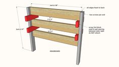 the plans for a bookcase with two shelves and one shelf attached to each other