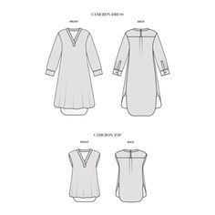 an image of women's dress sewing pattern