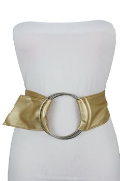 Trendy Fashion Unique, Chic Jewelry Accessory Belt - Silver Ring Buckle Style : Fashion / Hot Fancy / Elegant Dressy / Waist / Hip / High Waist / Popular / Premium Material: Faux Leather / Fabric / Metal Buckle Color : GoldAdjustable Can Fit Size Small - Large Waist Size: About 28"-40"Belt Width : About 3 2/8" WidthOccasion: Party, Prom, Wedding, Bridal, Office, Cocktail, Gift, Christmas, This Is A Very Beautiful Fashionable Luxury Divas Belt.Chic And Unique That Can Add A Lot For Any OutfitGrea Bridal Office, Accessory Belt, Big Rings, Fashion Unique, Faux Leather Fabric, Chic Jewelry, Prom Wedding, Cute Woman, Leather Fabric