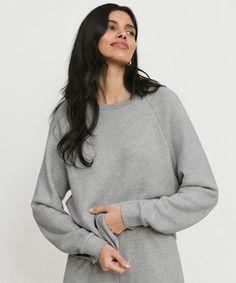 Saturday Sweatshirt – Jenni Kayne Relaxed Long Sleeve Sweatshirt For Loungewear, Fall French Terry Sweatshirt For Lounging, Comfy Long Sleeve Sweatshirt For Loungewear, Comfy Sweater With Ribbed Cuffs And Relaxed Fit, French Terry Sweats For Lounging In Fall, Fall French Terry Sweats For Lounging, Comfortable Long Sleeve Sweatshirt For Lounging, Comfy French Terry Tops With Ribbed Cuffs, Comfortable French Terry Tops With Ribbed Cuffs