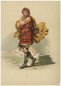 an illustration of a man dressed in roman garb