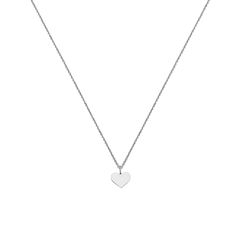 This elegant Heart Pendant Necklace features a beautifully crafted pendant in the shape of a heart. Made with high-quality materials, it is the perfect accessory to add a touch of romance to any outfit. With its delicate design, it effortlessly combines style and sentiment, making it a timeless addition to your jewelry collection. Sterling Silver To maintain its shine, avoid harsh chemicals, abrasives, and excessive contact with lotions or perfumes. Store each piece separately in soft pouches or White Minimalist Jewelry With Heart Charm, Minimalist White Heart Charm Jewelry, Minimalist Jewelry With Heart Charm On Round Pendant, Minimalist Jewelry With Heart Charm Round Pendant, Heart Cut Jewelry With Heart Charm For Valentine's Day, Double Heart Tarnish Resistant Jewelry For Her, Minimalist Round Jewelry With Heart Charm, Minimalist Sterling Silver Jewelry With Heart Beads, Minimalist Heart Charm Pendant Jewelry