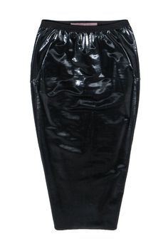 Current Boutique-Rick Owens - Black Patent Leather Midi Skirt Sz 4 French Girl Chic, Fashion Silhouette, Leather Midi Skirt, Chic Shop, Stiletto Boots, Buy Shoes Online, Edgy Style, French Girl, Split Hem