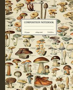 a book with many different types of mushrooms