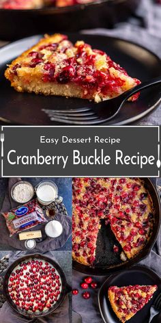 This easy, classic cranberry buckle recipe is the perfect blend of sweet and tart ! It's the ideal Thanksgiving dessert, Christmas dessert, or even New Year's Eve dessert. Easy to make and totally delicious this festive dessert pairs fresh cranberries with a tender cake base, making a rustic cake that is perfect for the holidays. Serve warm with ice cream or whipped cream for a cozy holiday treat everyone will love! Cranberry Buckle Cake, Cranberry Buckle Recipe, Cranberry Crisp Recipes, Desserts With Fresh Cranberries, Dessert With Cranberries, Fresh Cranberry Dessert Recipes, Cranberry Bundt Cake Recipes, Fresh Cranberry Desserts, Easy Cranberry Desserts