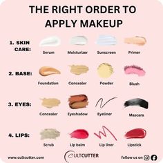 Simple Makeup Tips, Makeup Artist Tips, Makeup Help, Face Makeup Tips, Face Makeup Tutorial, Makeup Guide