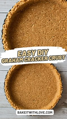 Graham Cracker Crust Best Graham Cracker Crust, Group Dessert, Beginners Baking, Sweet Pie Crust, Baked Graham Cracker Crust, Drinks Hot Chocolate, Dessert Muffins, Pantry Hacks, Graham Cracker Crust Recipe