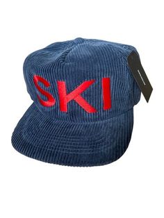 SKI corduroy hat Snapback Hats Baseball, Vintage Snapback Cap, Retro Beanie Hat, My Christmas Wishlist Hat, Vintage Fitted Hats, Retro Ski Hats, Winter Corduroy Hat For Streetwear, Flat Bill Corduroy Hats For Winter, Corduroy Flat Bill Hat For Winter