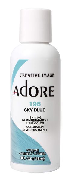 PRICES MAY VARY. Vibrant Color Quick and Easy to use Made in USA Free of Alcohol, Peroxide, and Ammonia Vegan and Curelty Free Adore Semi Permanent Hair Color, Blue Hair Dye, Dyed Hair Blue, Semi Permanent Hair Dye, Hair Boutique, Wig Colors, Semi Permanent Hair Color, Dye Colors, Toxic Chemicals