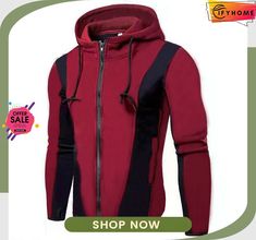 Men's Zip Hoodie Sweatshirt Hoodie Jacket Sweat Jacket Black Red Dark Gray Gray Hooded Color Block Sports & Outdoor Sports Streetwear Basic Cool Casual Winter Clothing Apparel Hoodies Sweatshirts Sports Streetwear, Sweat Jacket, Mens Zip Hoodie, Red Dark, Winter Clothing, Clothing Apparel, Big And Tall, Pattern Blocks, Sweatshirt Hoodie