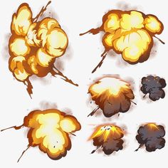 Blast Drawing Reference, How To Draw Explosions, Explosion Reference, How To Draw Fire, Explosion Tutorial, Blast Drawing, Drawing Effects, Explosion Art