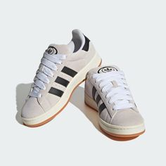 adidas Campus 00s Shoes - White | Free Shipping with adiClub | adidas US Soul Eater Pfp, Campus 00s Shoes, 00s Shoes, Clean Suede, Campus Adidas, Skate Vibes, Anime Tattoo Designs, How To Clean Suede, Adidas Campus 00s