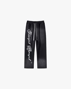 Experience the perfect blend of vintage style and modern comfort with our Washed Logo Sweatpants. These Y2K-inspired joggers feature a loose, wide-leg fit and are crafted from a durable blend of 52% cotton and 48% polyester. The washed black color offers a unique, worn-in look. With an elastic waist for a secure and comfortable fit, these heavyweight sweatpants are ideal for both casual wear and lounging. Product Description: - 52% Cotton / 48% Polyester- Drawstring Closure- Flare Bottom- Garmen Trendy Wide-leg Cotton Joggers, Trendy Streetwear Pants With Elastic Waistband, Trendy Cotton Sweatpants With Comfort Waistband, Athleisure Wide-leg Sweatpants For Streetwear, Cotton Sweatpants For Streetwear With Straight Hem, Leisure Relaxed Fit Sweatpants With Letter Print, Casual Cotton Wide-leg Joggers, Urban Cotton Joggers With Straight Leg, Urban Cotton Straight Leg Joggers