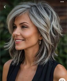 Medium Grey Hair Styles, Haircut Over 50 Medium, Medium Length Haircut Gray Hair, Medium Length Grey Hair Styles Over 50, Gray Hair Shag Haircut, Womens Shag Haircut Medium, Hairstyles For 50 And Over, 50 Year Old Hairstyles Medium Long Bobs, Short Hairstyles Women Over 50