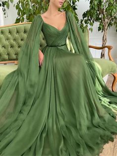 A-Line Evening Gown Maxi Dress Wedding Guest Court Train Sleeveless V Neck Chiffon with Ruched 2023 Long Party Gowns, Split Prom Dresses, Nature Dress, Evening Dresses With Sleeves, Chiffon Evening Dresses, Performance Dresses, Evening Gowns Elegant, Prom Dresses Vintage, Maxi Gown Dress