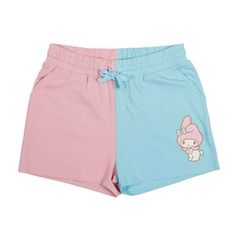 Feeling The Harajuku-Ness With These Bioworld X My Melody Color Block Sweat Shorts! This Kawaii Sweats Rave Bottom Features A Pastel Pink And Blue Color Block With Cotton-Blend French Terry Material, My Melody Graphic Print In The Front, Cute Embroidered Pocket In The Back, Elastic Waistband, And Comfy Drawstring Closure. Sanrio My Melody Color Block Sweat Shorts Official Licensed 60% Cotton, 40% Poly French Terry Two-Tone Color Block Detail Graphic Print Detail Signature Back Slip Pocket Elasti Cute Pink Shorts For Loungewear, Cute Pink Loungewear Shorts, Cute Multicolor Cotton Bottoms, Kawaii Cotton Summer Bottoms, Kawaii Cotton Bottoms For Summer, Kawaii Style Cotton Bottoms For Summer, Cute Multicolor Shorts For Loungewear, Playful Pink Short Bottoms, Cute Light Blue Cotton Bottoms