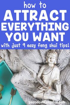 a buddha statue with the words how to attract everything you want