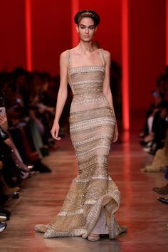 Elie Saab Couture Spring 2024 [PHOTOS] Paris In July, Elie Saab Bridal, Aso Ebi Dresses, Glamorous Evening Dresses, Elie Saab Haute Couture, Couture 2024, Black Strap Heels, Ellie Saab, Elie Saab Spring