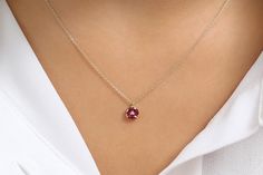 "Ruby Necklace / Genuine Ruby Necklace in 14k Gold / Unique Ruby and Diamond Pendant / July Birthstone / Push Present / Natural Ruby Jewelry The Rubie are Natural Genuine Rubie (NON-ENHANCED), also Available in other Gemstones, please inquire Item Details *Made to Order. *Gold Kt: 14K SOLID GOLD *Custom Gold Color: Rose Gold, Yellow Gold, White Gold *Diamond Cut: Round *Number of Diamond and Size: 1 Diamond 1.20MM *Gemstone and Cut: Natural Genuine Ruby / Marquise Cut *Ruby Marquise Size: 3pcs 4 Elegant Heart Cut Birthstone Jewelry, Formal Birthstone Necklace Fine Jewelry, White Gold Birthstone Necklace In Fine Jewelry Style, 14k Gold Pendant Birthstone Necklace For Formal Occasions, Formal Birthstone Pendant Necklace, Formal 14k Gold Pendant Birthstone Necklace, Elegant White Gold Ruby Necklace, Round Fine Jewelry Necklaces For Celebration, Elegant Ruby Round Pendant Jewelry