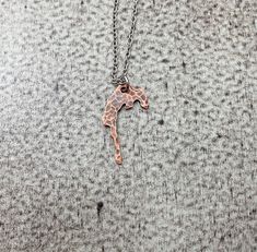 Camano Island Outline Necklace -  Washington State Rustic Copper with stainless steel chain - PNW Silhouette Outline, Camano Island, Beach Cove, Stainless Steel Cable, Initial Charm, Polish Jewelry, Washington State, Copper Jewelry, Steel Chain