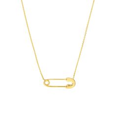 Birmingham Jewelry - 14K Yellow Gold Safety Pin Necklace - Birmingham Jewelry Gold Safety Pin Jewelry With Adjustable Chain, Minimalist Safety Pin Necklace For Everyday, Safety Pin Necklace, Pin Necklace, Yellow Gold Chain, Safety Pin, Christmas Wishlist, Cable Chain, Item Number