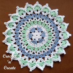 a crocheted doily is shown with the words, pointed doily