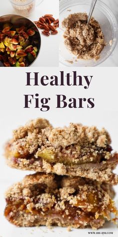 healthy fig bars with nuts and other ingredients