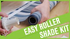 the easy roller shade kit is being used to make a diy project for kids