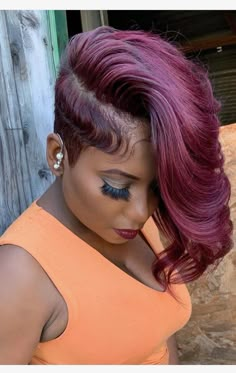 Short Weave Hairstyles, Cute Bob Hairstyles, Black Hair Short Cuts, Tan Skin Blonde Hair, Shaved Side, Shaved Side Hairstyles, Short Sassy Hair, Quick Weave Hairstyles, Mohawk Hairstyles