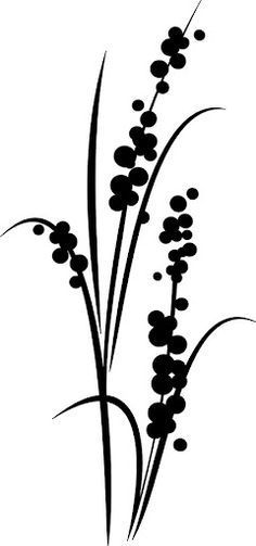 a black and white drawing of some flowers