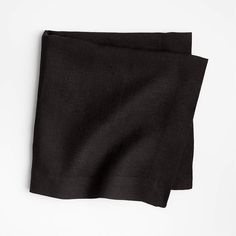 two black napkins sitting on top of each other