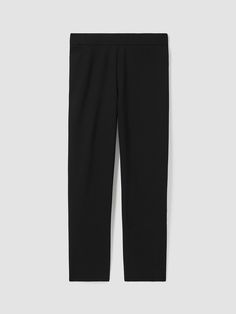 Washable Flex Ponte Straight Pant | EILEEN FISHER Sweater With Side Slits, Petite Models, Ponte Pants, Long Blazer, Travel Wardrobe, Crew Neck Top, Short Jumpsuit, Straight Pants, Eileen Fisher