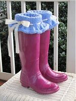 Bow and Ruffle Boot Sock, Liner, and Cuff Knitting Pattern Download Bow Boots