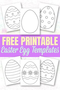 free printable easter egg templates for kids to color and draw on the table