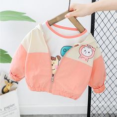 Girls Cute Hooded Long Sleeve Zipper Jackets - PrettyKid Playful White Long Sleeve Outerwear, Playful Pink Outerwear For Outdoor, Spring Outdoor Long Sleeve Fleece Jacket, Playful Long Sleeve Outerwear For Outdoor, Pink Hooded Jacket With Zipper Closure, Playful Cotton Outerwear For Outdoor, Playful Hooded Windbreaker For Winter, Playful Long Sleeve Outerwear With Pockets, Playful Hooded Winter Windbreaker