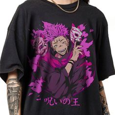 Pink Crew Neck T-shirt For Cosplay, Pink Anime Style Tops With Character Print, Anime Style Pink T-shirt With Character Print, Pink Anime Character Print T-shirt, Pink Anime Print T-shirt, Pink Anime Cotton T-shirt, Pink Cotton Anime T-shirt, Womens Techwear, Anime Shirts