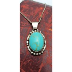 Sterling Silver Bezel Set Turquoise Navajo Signed V Nez Pendant On 18" Sterling Box Chain. This Artisan Crafted Native American Pendant Weighs 8.5 Grams, Measures 1 1/4" X 5/8", Including Bale. Total Length Of Pendant On Chain Is A Little Over 20". Please Read Sellers Instructions And Check Out My Store. Most Jewelry, And Other Items, Are Vintage And Will Have Some Light Wear From Use, I Describe All Of My Quality Items To The Best Of My Ability. I Am Not A Jeweler Or A Gemologist, And I Do The Traditional Blue Turquoise Necklace, Traditional Blue Turquoise Necklace In Sterling Silver, Southwestern Oval Turquoise Necklace, American Turquoise, Sterling Jewelry, Jewelry Sterling Silver, Turquoise Pendant, Artisan Craft, Display Boxes