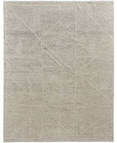 an area rug with white lines on the side and grey ground, in front of a white background