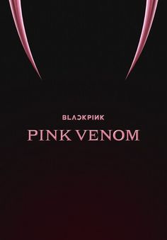 the pink venom logo is shown on a black background