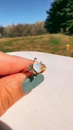 Moonstone Rings, June Birthstone Jewelry, Anniversary Jewelry, June Birthstone, Ring Promise, June Birth Stone, Moonstone Ring, Gold Plated Silver, Love Gifts