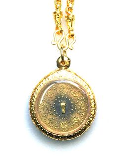 This is a perfect and unique style amulet magic pendant made of mixed magic metal amulet material with gold micron case and silver gold plated necklace, The pendant showcases an elegant design with very rare vintage style pendant. It is great to get this pendant for your loved one or treat yourself for a classic timeless style.  Amulet Size: 3 x 4 cm.,  Metal Type: silver and gold Free 1x amulet gold necklace Short Story: Buddha footprint coin Phra Phutthakosajarn (Charoen), Khao Bang Sai Temple Buddha Footprint, Magic Pendant, Timeless Classic Style, Gold Plated Necklace, Vintage Stil, Style Vintage, Types Of Metal, Elegant Design, Unique Style