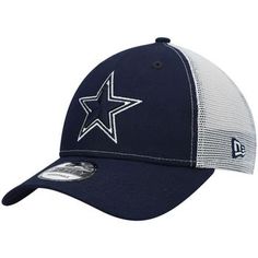 Gear up for the next Dallas Cowboys game with this Basic Trucker 9FORTY hat. This New Era cap features stylish mesh panels and a snapback closure for a perfect fit. Stay cool when the on-field action heats up with this Dallas Cowboys hat. Brand: New Era Curved bill Embroidered graphics with raised details Imported Material: 100% Cotton - Front Panels and Visor; 100% Polyester - Mid and Rear Panels Mid Crown Mid and rear mesh panels Officially licensed One size fits most Snapback Solid front pane Six-panel Mesh Sports Hat, Mesh Six-panel Hat For Sports Events, Sporty Mesh Hat For Sports Events, White Mesh Baseball Hats For Baseball Season, Sports Mesh Back Baseball Cap, White Mesh Hat For Baseball Season, Adjustable Mesh Baseball Cap For Sports, Sporty Mesh Snapback Hat For Sports Events, Breathable Mesh Six-panel Hat For Sports Events