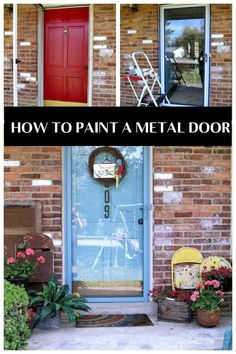 how to paint a metal door