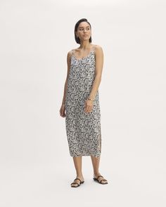 The Summer Slip Dress Casual Slip Dress With Spaghetti Straps For Loungewear, Casual Spaghetti Strap Maxi Dress For Loungewear, Casual Maxi Dress With Spaghetti Straps For Loungewear, Summer Midi Dress With Adjustable Straps For Daywear, Rayon Midi Sundress For Daywear, Casual Spring Midi Cami Dress, Casual Spring Cami Midi Dress, Summer Midi Dress In Viscose For Day Out, Summer Viscose Midi Dress For Day Out