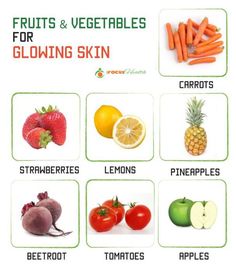 fruits and vegetables for glowing skin