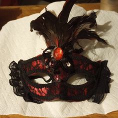 Cosplay Face Mask Masquerade Prom Mask, Jester Masquerade Mask, Gothic Masquerade Ball, Red Costume For Cosplay Party, Fitted Black Mask Costume Accessories, Fitted Black Costume Mask, Fitted Black Masquerade Mask For Carnival, Black Costume Accessories For Carnival And Cosplay, Gothic Costume Accessories For Carnival And Cosplay