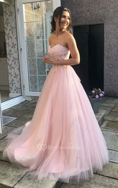 Sweet 16 Party Dresses Long, Pink Debs Dresses, Cute Prom Dresses For Teens, Pink Sweet 16 Dresses Long, Baby Pink Prom Dress Long, Light Pink Sweet 16 Dresses, Prom Dresses 2025 Ideas, Pink Grad Dresses, Sweet 16 Dresses Pink