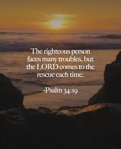 the righteous person faces many troubles, but the lord comes to the rescue each time