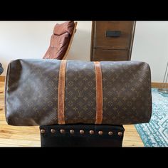 Beautiful And Authentic Lv Keepall 55. Gorgeous Patina And Perfect For A Weekend Bag! Slight Wear On The Seam Trim Pieces. All Pulls And Zipper In Great Shape. Items Are Fairly Priced. No Low Balls Please. Piece Will Be Authenticated By Poshmark So No Need To Worry If It’s Authentic! Lv Keepall, Louis Vuitton Keepall 55, Louis Vuitton Keepall 45, Louis Vuitton Keepall 50, Louis Vuitton Gifts, Louis Vuitton Travel Bags, Louis Vuitton Travel, Patina Color, Louis Vuitton Keepall