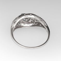 a white gold and diamond ring